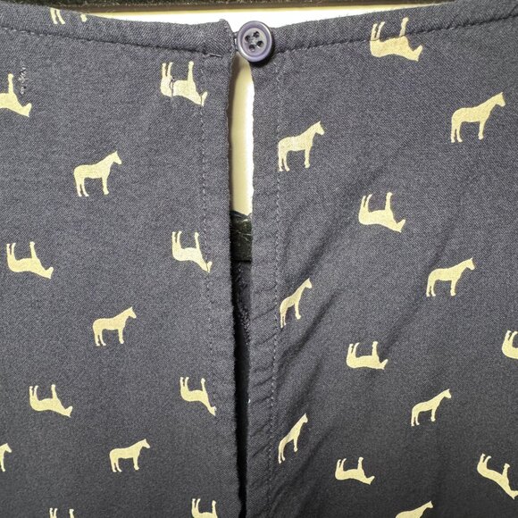 Nordstrom Girls' size L (10/12) navy blue dress with horse print, excellent cond - Picture 6 of 9